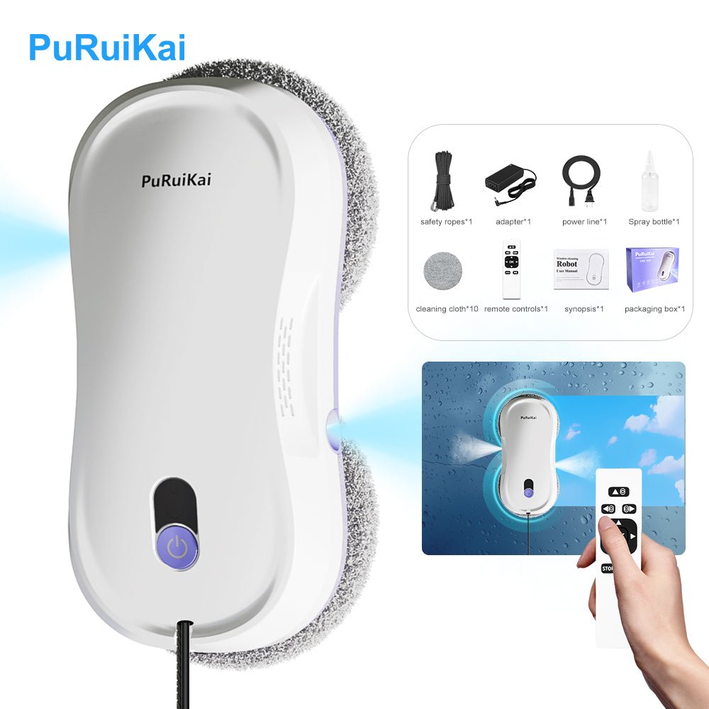 PuRuiKai Cleaning Robot Window Compact Design and Dual Spray