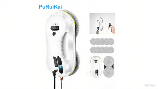 Top-Selling Robotic Window Cleaner with Auto Spray & Smart Path | Puruikai - PuRuiKai Official Store