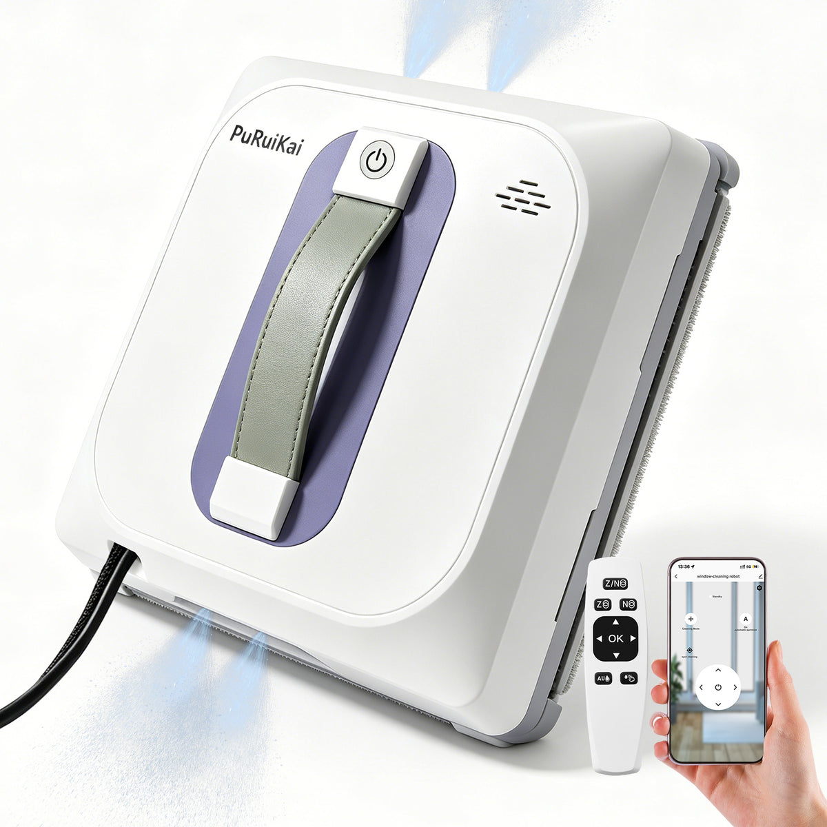 Robot lave-vitres intelligent PRK-28 haute efficacité avec 4 pulvérisateurs automatiques