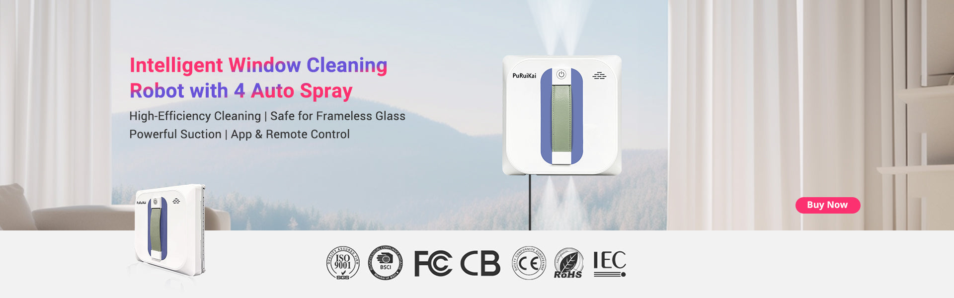 PuRuiKai’s best-selling robotic window cleaners