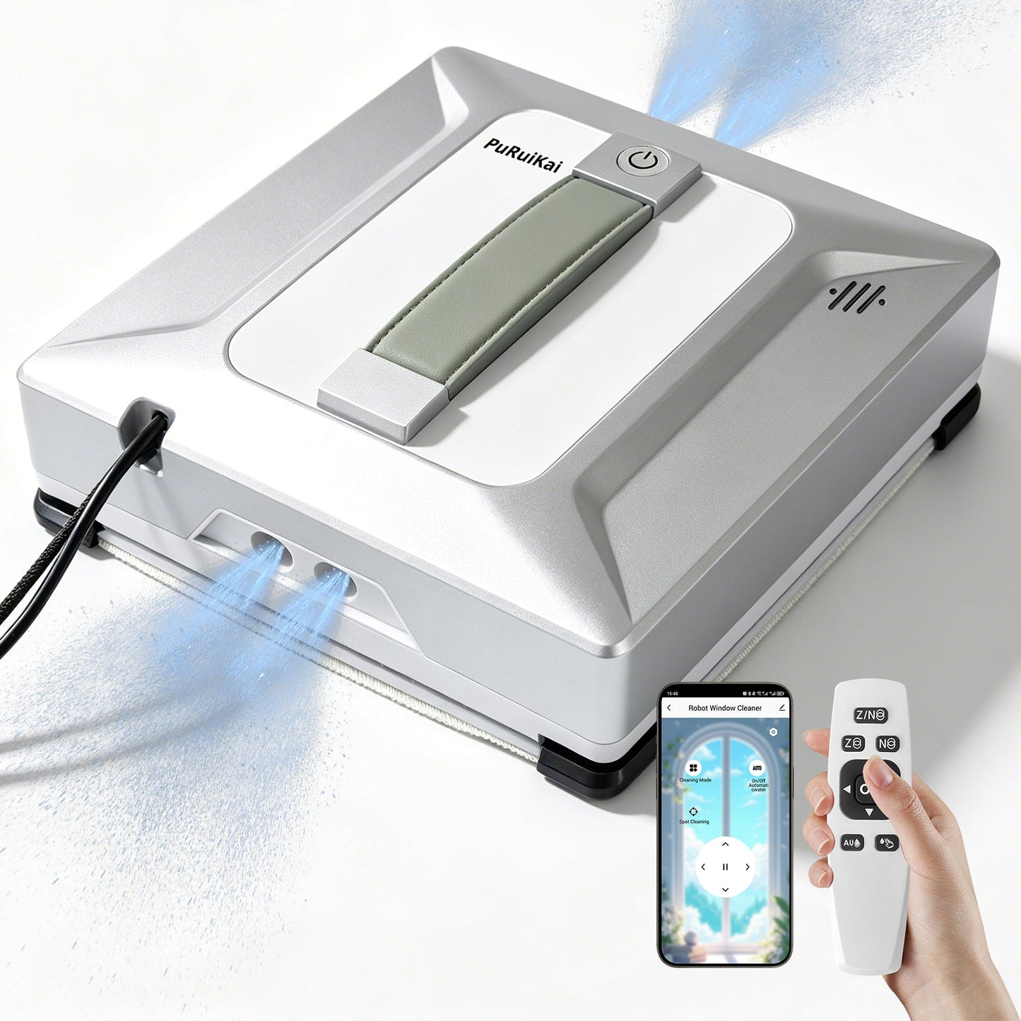 High-Efficiency PRK-28 Intelligent Window Cleaning Robot with 4 Auto Spray - PuRuiKai