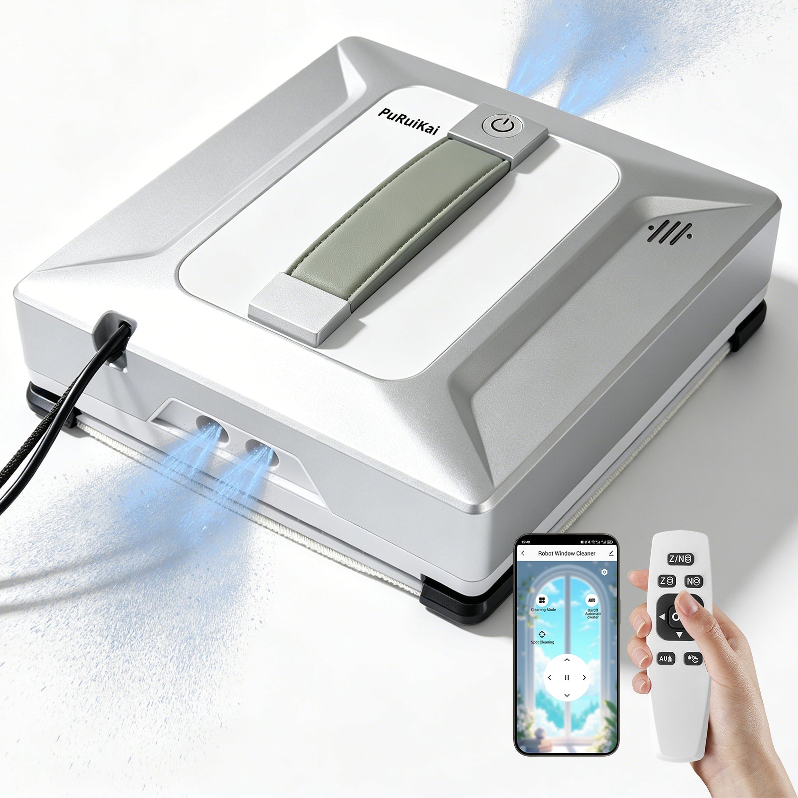High-Efficiency PRK-28 Intelligent Window Cleaning Robot with 4 Auto Spray - PuRuiKai