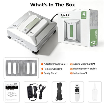 High-Efficiency PRK-28 Intelligent Window Cleaning Robot with 4 Auto Spray - PuRuiKai
