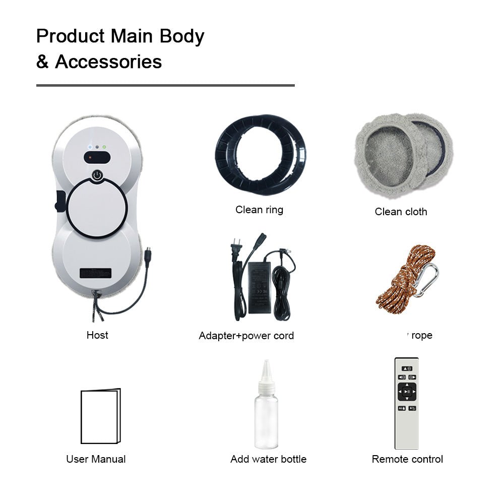 Robot lave vitre HCR - 10 ultra - fin – Nettoyeur vitre robot circulaire à pulvérisation simple - PuRuiKai Official Store