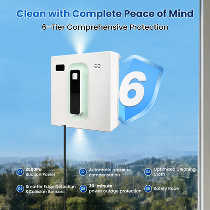 Window Cleaning Robot Dual Water Spray Automatic Cleaning Intelligent Path Planning Glass Cleaners - PuRuiKai