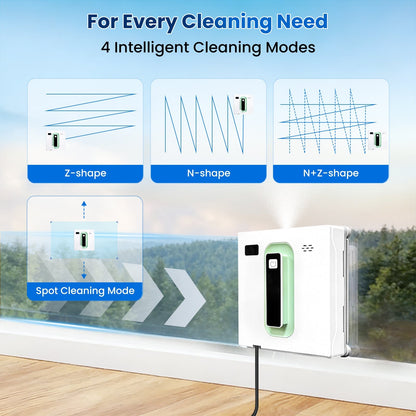 Window Cleaning Robot Dual Water Spray Automatic Cleaning Intelligent Path Planning Glass Cleaners - PuRuiKai