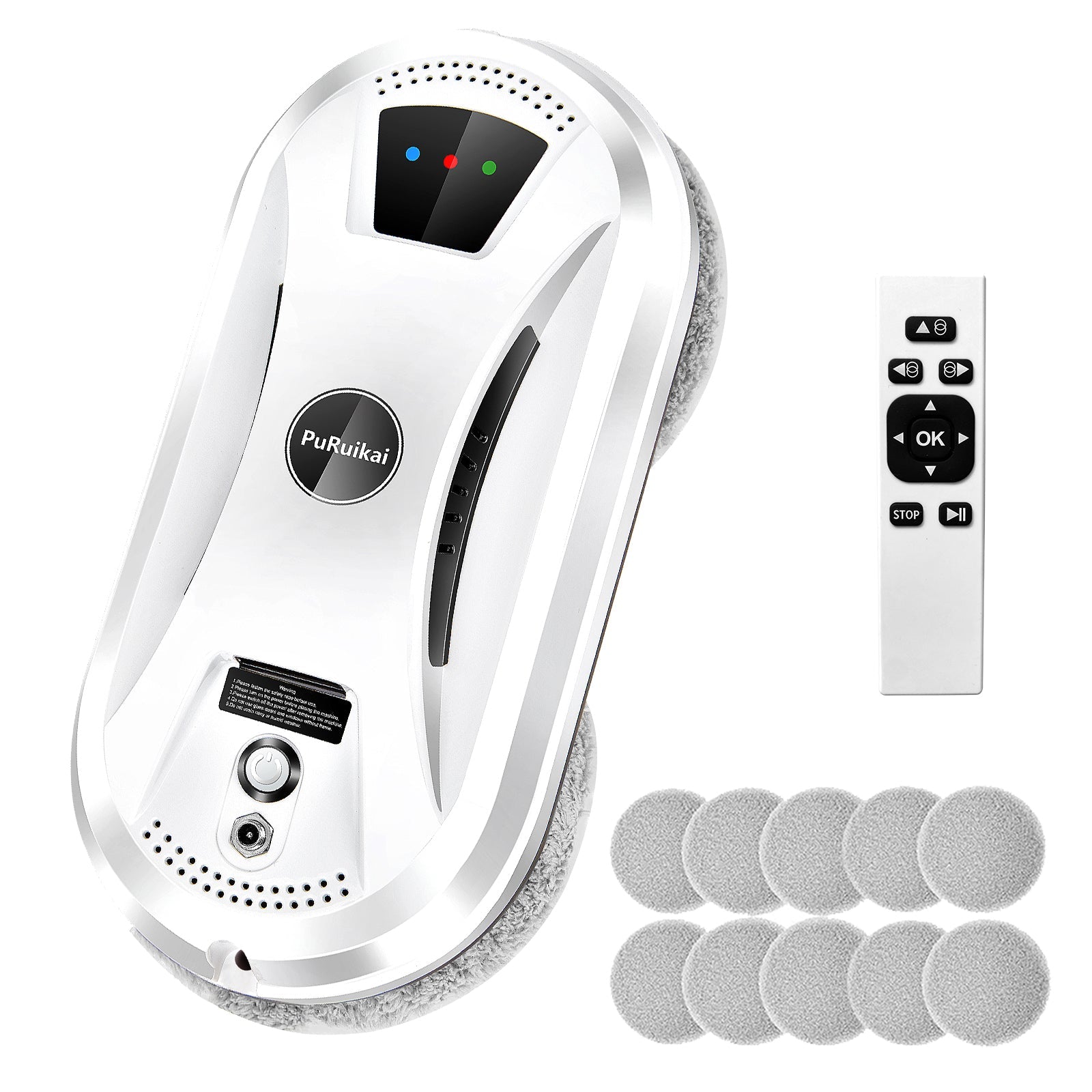 WR Robô Limpador de Janelas Inteligente PuRuiKai PRK-N361 Uso Doméstico com Sucção Potente - PuRuiKai
