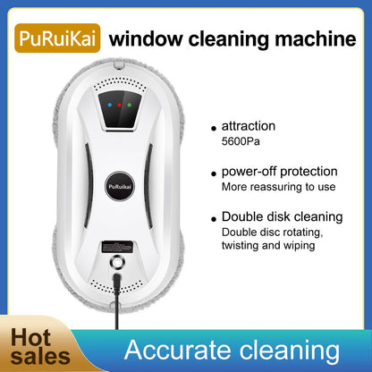 Z PuRuiKai PRK - N361 Window Cleaning Robot – 5600Pa Suction, AI Path Planning, Remote Control - PuRuiKai Online Store